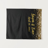 Aangepaste achtergrond Bruiloft Fotocabine Zwart e Wandkleed (Voorkant (horizontaal))