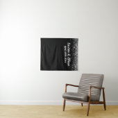 Aangepaste achtergrond bruiloft fotocabine zwart & wandkleed (In Situ (horizontaal))