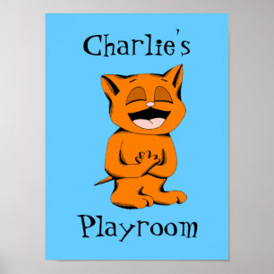 Aangepaste achtergrond en Speelgoed die overeenkom Poster