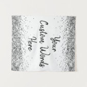 Aangepaste achtergrond gepersonaliseerde verjaarda wandkleed (Voorkant (horizontaal))