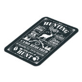 Aangepaste achtergrond jachtregels lijst magneet (Linkerzijde)