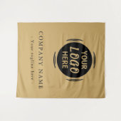 Aangepaste achtergrond met bedrijfslogo voor evene wandkleed (Voorkant (horizontaal))