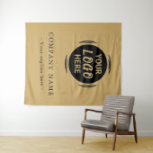 Aangepaste achtergrond met bedrijfslogo voor evene wandkleed (In Situ (horizontaal))