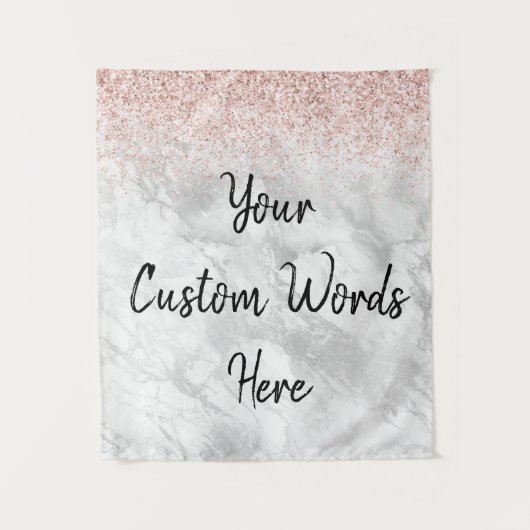 Aangepaste achtergrond verjaardagsfeestje marmeren wandkleed (Voorkant)