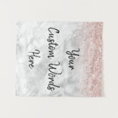 Aangepaste achtergrond verjaardagsfeestje marmeren wandkleed (Voorkant (horizontaal))