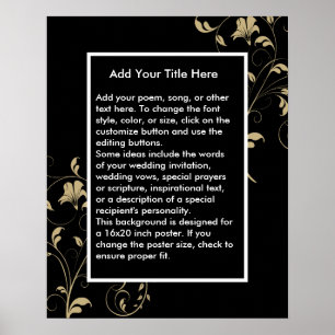 Aangepaste achtergrond voor Poster