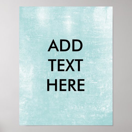 Aangepaste achtergrondafdrukken van lichtblauw pap poster (Voorkant)