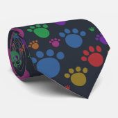 Aangepaste achtergrondkleur met regenboogkleurige  stropdas (Opgerold)