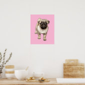 Aangepaste achtergrondkleur pugeren poster (Keuken)