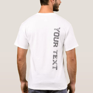 Aangepaste achterkant Tekst Sjabloon Mannen Modern T-shirt