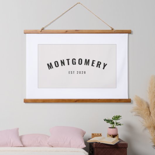Aangepaste achternaam Est Datum Familie Gift Idee  Hangend Wandkleed (Slaapkamer)