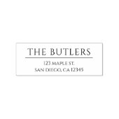 Aangepaste achternaam Houten retour adres stempel (Afrduk)