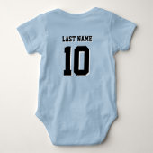 Aangepaste achternaam nummer Slagschaduw-poorten Romper (Achterkant)