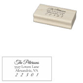 Aangepaste achternaam Retouradres Rubber Stempel (Gestempeld)