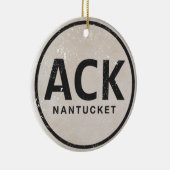 Aangepaste ACK Nantucket Massachusetts Keramisch Ornament (Rechts)