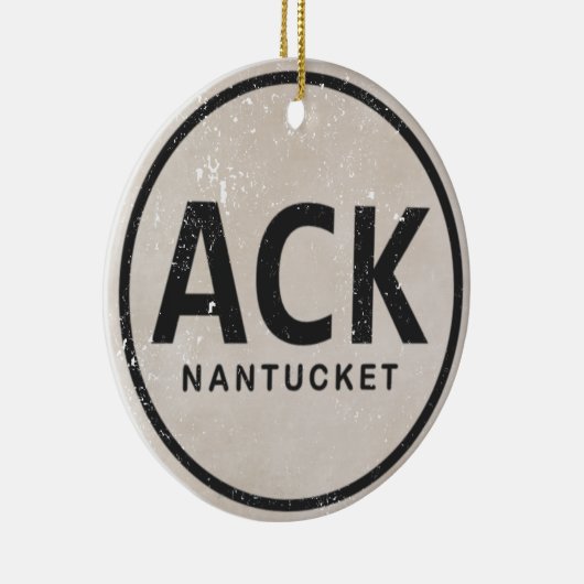 Aangepaste  ACK Nantucket Massachusetts Keramisch Ornament (Rechts)