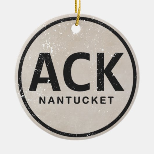 Aangepaste ACK Nantucket Massachusetts Keramisch Ornament (Voorkant)