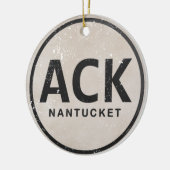Aangepaste  ACK Nantucket Massachusetts Keramisch Ornament (Links)