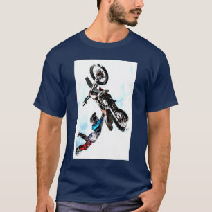 Aangepaste acrobatiek biker actiesporten modern t-shirt