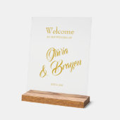 Aangepaste Acryl Sign-11 "x14" bruiloft of eveneme Bord (Hoek)