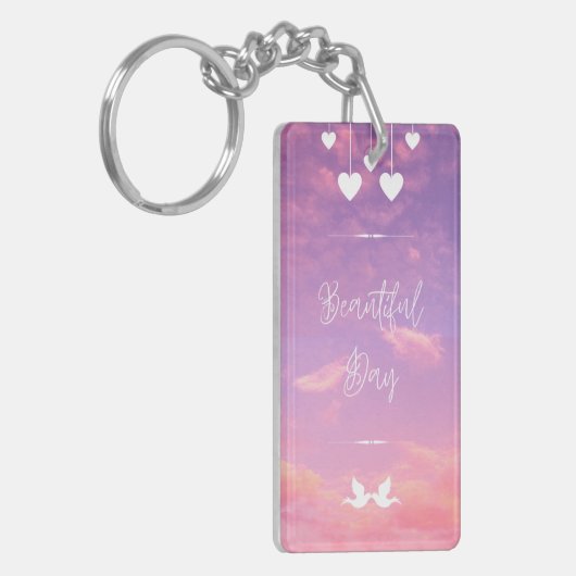 Aangepaste Acryl Sleutelhanger - Uniek Ontwerp (Voorkant Links)