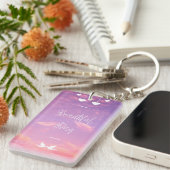 Aangepaste Acryl Sleutelhanger - Uniek Ontwerp (Voorkant Rechts)