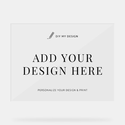 Aangepaste Acryl Teken Afdrukken 18x24" Horizontaa Acryl Bord (Voorkant)