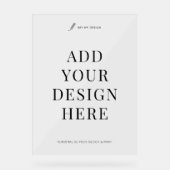 Aangepaste Acryl Teken Printing 18x24" Doorschijne Acryl Bord (Voorkant)