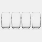 Aangepaste actie voor bedrijven met Logo Blikvorm Glas (Links)