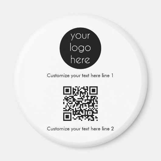 Aangepaste actie voor bedrijven met Logo Magneet (Voorkant)