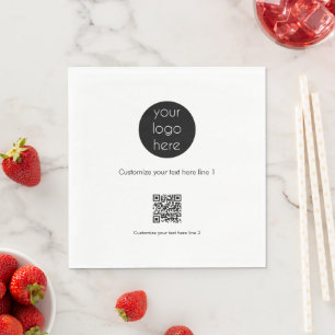 Aangepaste actie voor bedrijven met Logo Servet