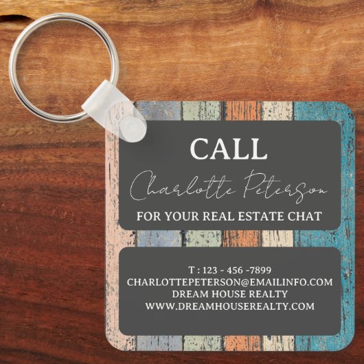 Aangepaste actie voor Restate Agent Realtor Sleutelhanger (Voorkant)