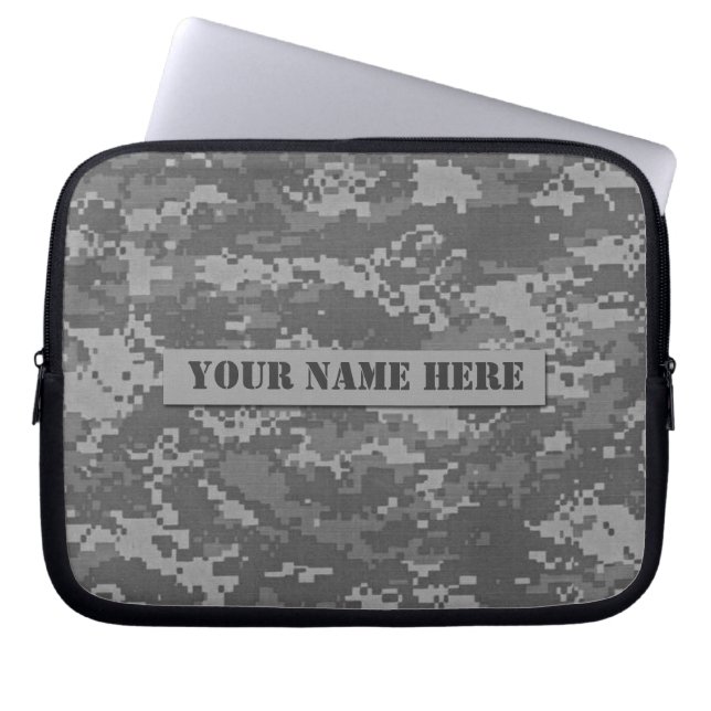 Aangepaste ACU Digital Camouflage Laptop Sleeve (Voorkant)
