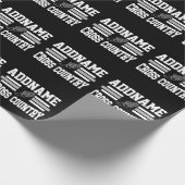 Aangepaste ADD NAAM Cross Country Runner Running T Cadeaupapier (Hoek)