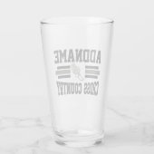 Aangepaste ADD NAAM Cross Country Runner Running T Glas (Achterkant)