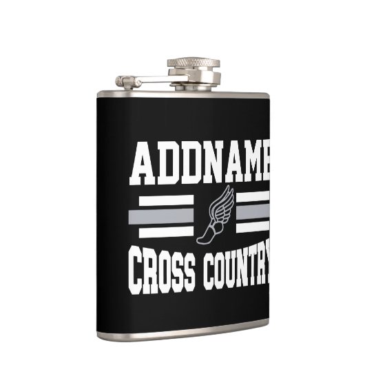 Aangepaste ADD NAAM Cross Country Runner Running T Heupfles (Rechts)