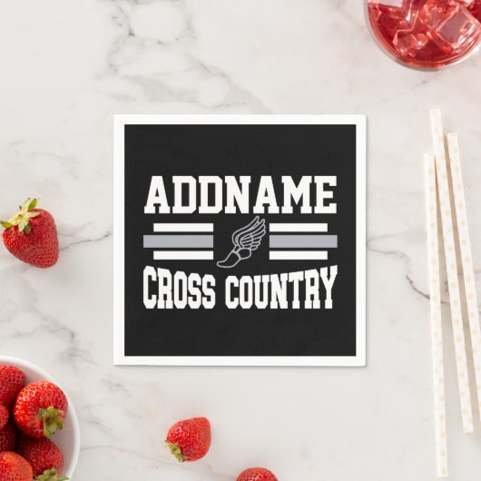 Aangepaste ADD NAAM Cross Country Runner Running T Servet (Insitu)