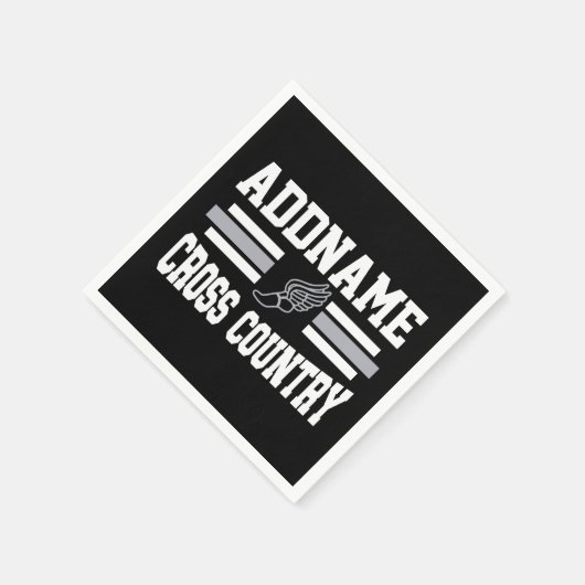 Aangepaste ADD NAAM Cross Country Runner Running T Servet (Hoek)