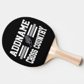 Aangepaste ADD NAAM Cross Country Runner Running T Tafeltennisbatje (Zijkant)