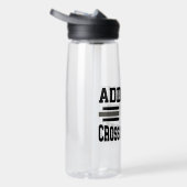 Aangepaste ADD NAAM Cross Country Runner Running T Waterfles (Rechts)