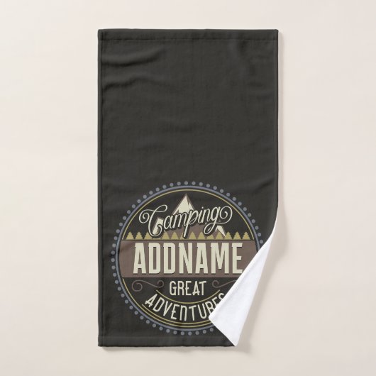 Aangepaste ADD NAAM Familie Kamp Trip Camping Reun Bad Handdoek (Handdoek)