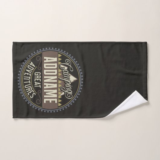 Aangepaste ADD NAAM Familie Kamp Trip Camping Reun Bad Handdoek (Handdoek)