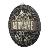 Aangepaste ADD NAAM Familie Kamp Trip Camping Reun Dartbord (Voorkant Rechts)