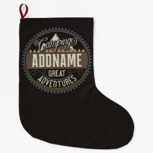 Aangepaste ADD NAAM Familie Kamp Trip Camping Reun Grote Kerstsok