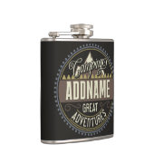 Aangepaste ADD NAAM Familie Kamp Trip Camping Reun Heupfles (Rechts)