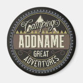 Aangepaste ADD NAAM Familie Kamp Trip Camping Reun Magneet (Voorkant)