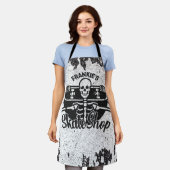 Aangepaste ADD NAAM Skull Skateboard Schaats Winke Schort (Gedragen)