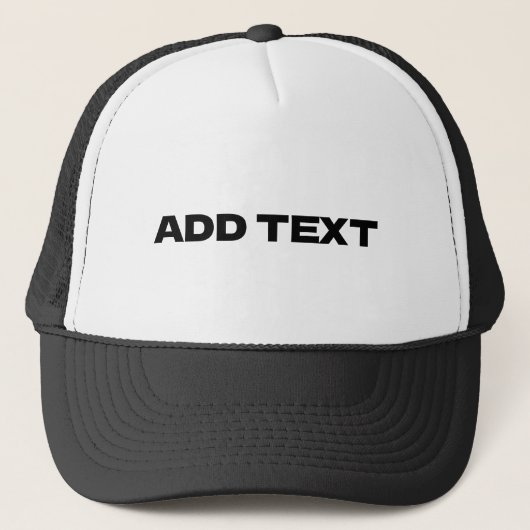 Aangepaste ADD TEKST Bedrukte Tekstnaam Veelzijdig Trucker Pet (Voorkant)