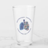 Aangepaste ademhalingstherapie Floral Lungs Gift Glas (Voorkant)
