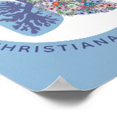 Aangepaste ademhalingstherapie Floral Lungs Gift Poster (Hoek)